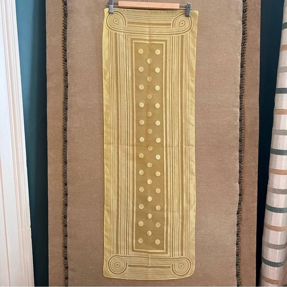 Vintage Dots and Stripes Burnout Scarf
